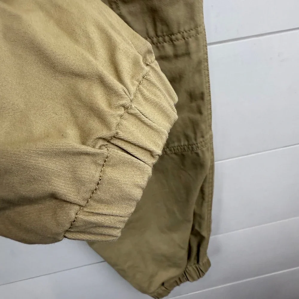 TNA‎ ARITZIA Tan Cargo Jogger Pants Zip Pockets WOMEN Small TWILL UTILITY